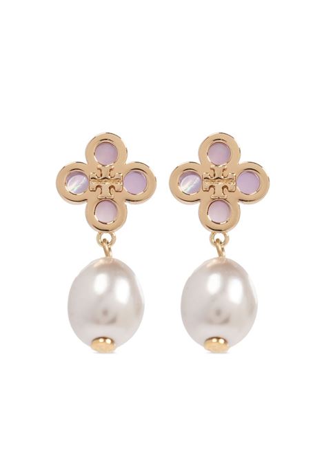 Gold pearl-detailing earrings Tory burch - women